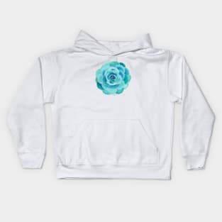 Turquoise Succulent Kids Hoodie